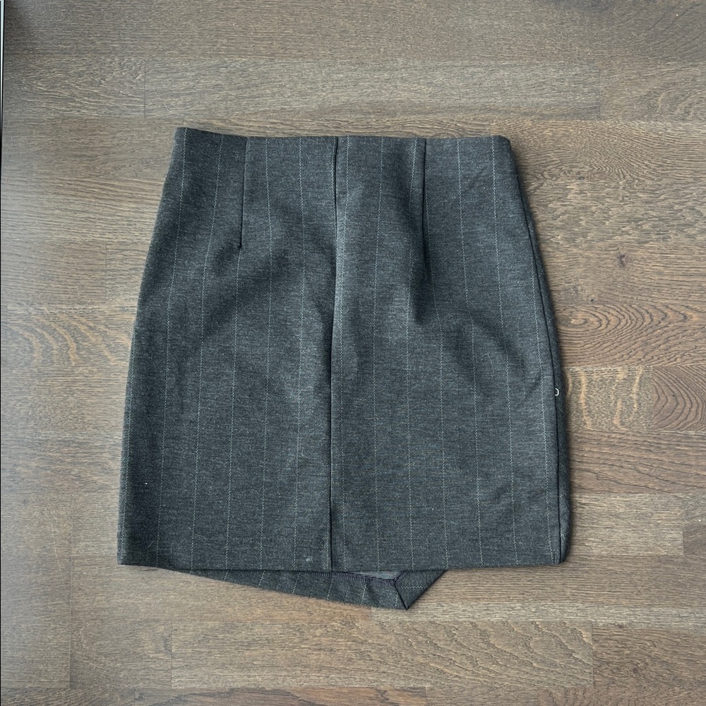 Dynamite Charcoal Asymmetrical Pencil Skirt - Picture 2 of 3
